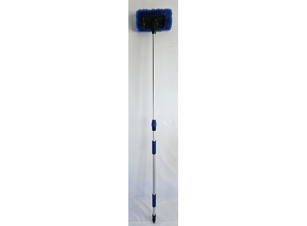 Teleskop vaskebørste m/vanntilkobling 1,8m - 285x155mm børste 