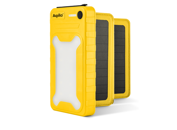 Aqiila Powerbird BS10 Solcelle powerbank 10000mAh - Lys 