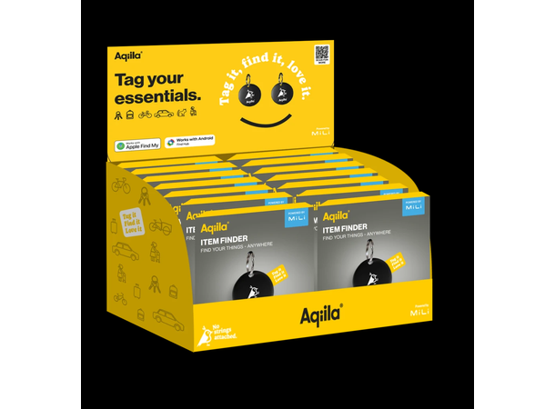 Aqiila Tagbird Sporingsbrikke m/deksel m/Monteringsdeksel - Apple og Android 