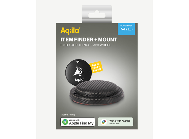 Aqiila Tagbird Sporingsbrikke m/deksel m/Monteringsdeksel - Apple og Android 