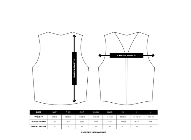 Baltic Redningsvest Skipper L 70-100kg - Orange - 100N 