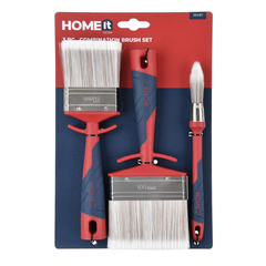 HOME It Penselsett Utend&#248;rs 3pk Flat 70mm -  Flat 100mm - Rund 18mm