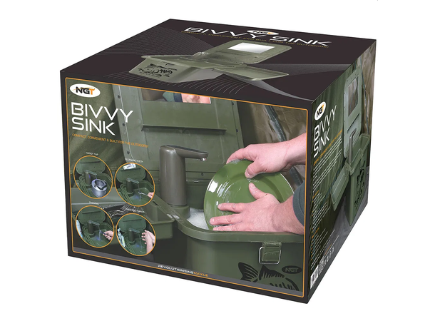 NGT Bivvy Sink Portabel Vask 2x5ltr For vannkran 303230 - Turvask 