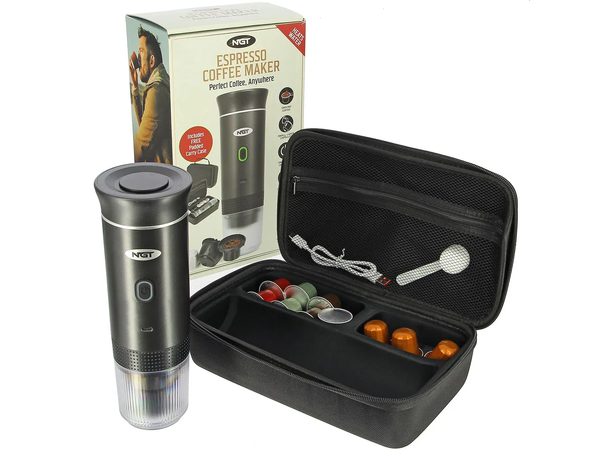 NGT Portable Espresso kaffebrygger Oppladbar - Kapsel og Filterkaffe 