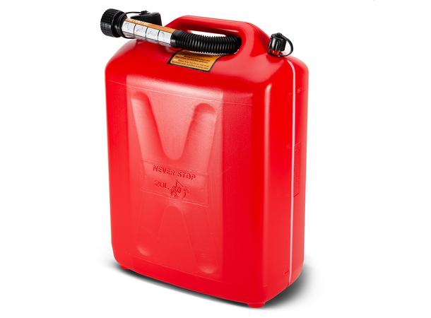 Never Stop Bensinkanne - Rød Plast - 20 Liter- Auto stop helletut 