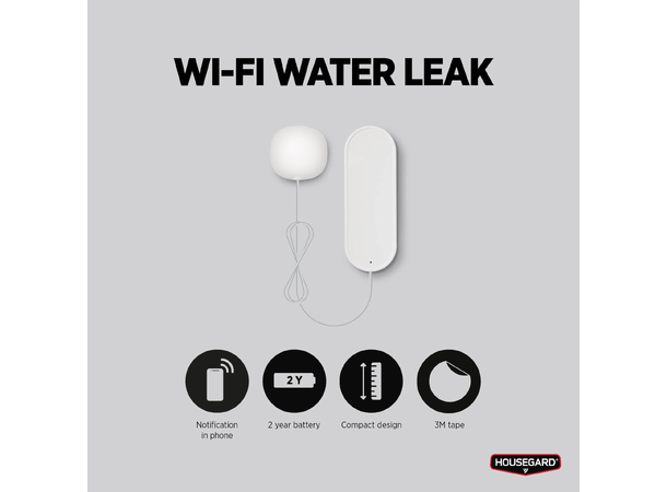 Housegard Smart Vannlekkasjevarsler WA-202 - WiFi 
