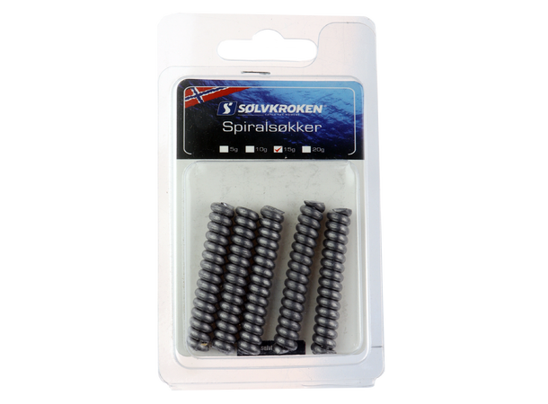 Sølvkroken Spiralsøkke - 5pk 15gr 